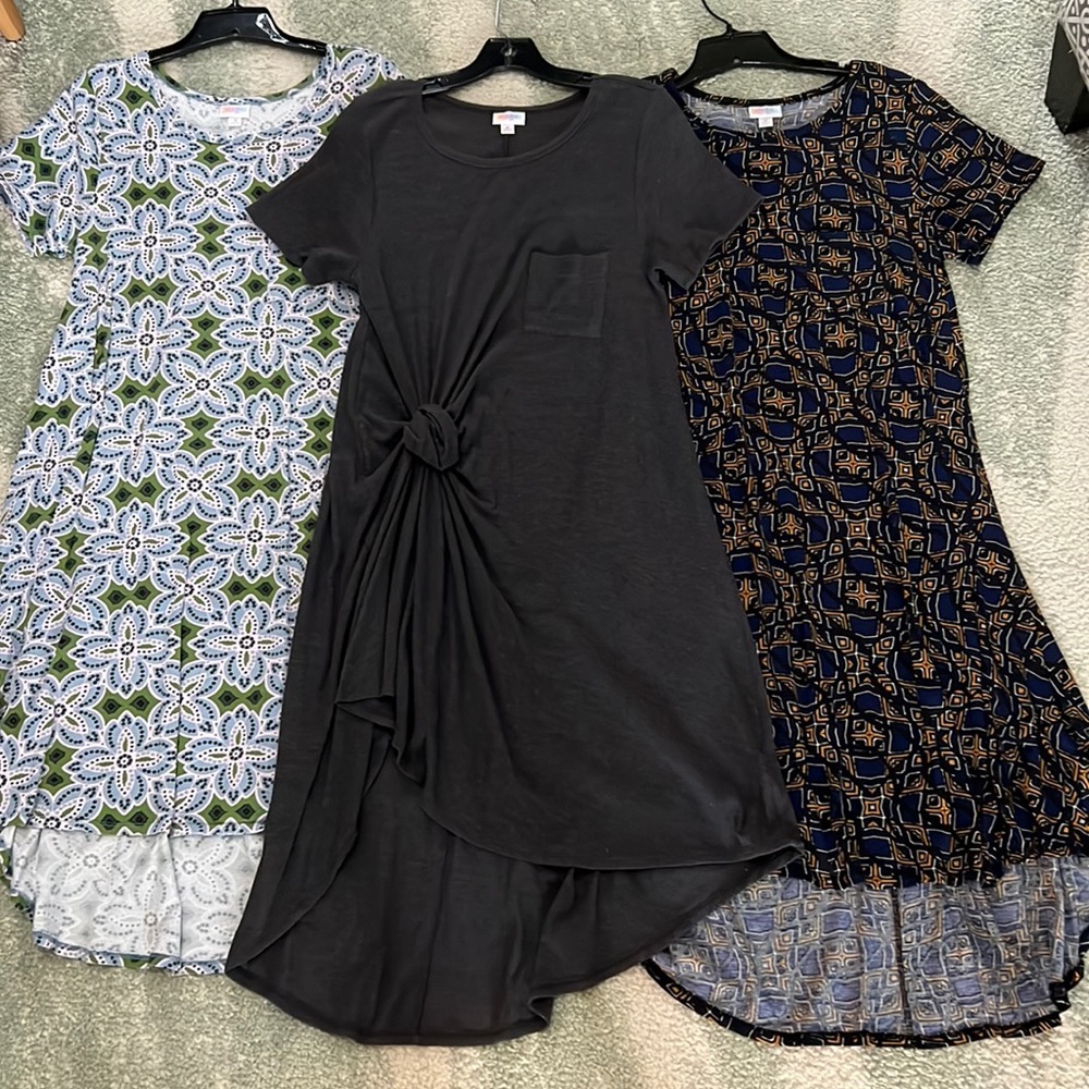 Lot of Three LuLaRoe Carly Dresses
